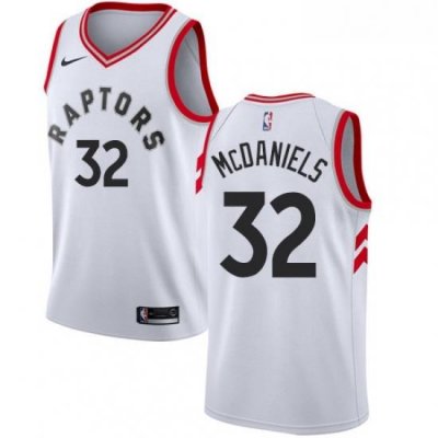 Womens Nike Toronto Raptors 32 KJ McDaniels Authentic White NBA Jersey Association Edition