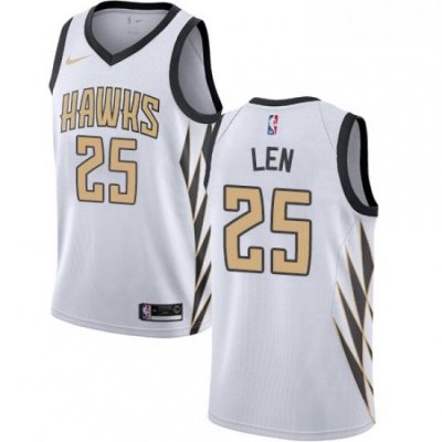 Youth Nike Atlanta Hawks 25 Alex Len Swingman White NBA Jersey City Edition