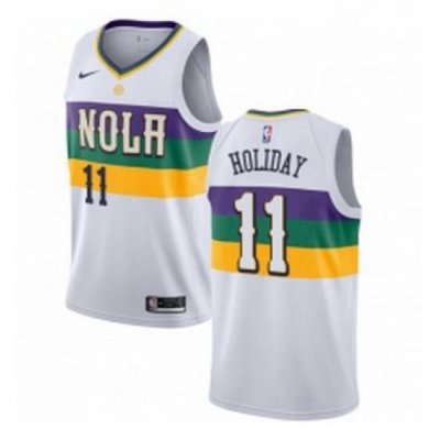 Youth Nike New Orleans Pelicans 27 Jordan Crawford Swingman White NBA Jersey City Edition