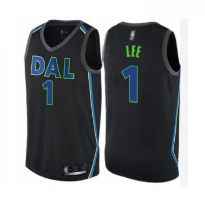 Womens Dallas Mavericks 1 Courtney Lee Swingman Black Basketball Jersey City Edition