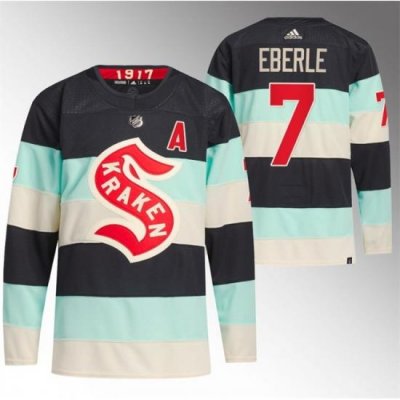 Men Seattle Kraken 7 Jordan Eberle 2024 Deep Sea Blue Winter Classic Stitched Jersey