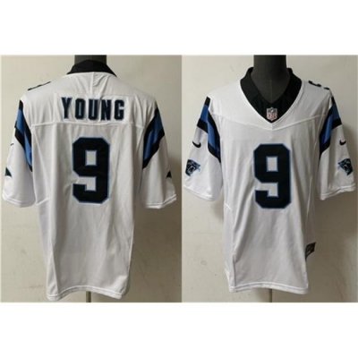 Men Carolina Panthers 9 Bryce Young White 2023 F U S E  Vapor Untouchable Stitched Football Jersey