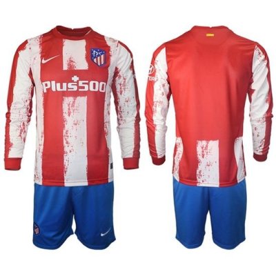 Men Atletico de Madrid Long Sleeve Soccer Jerseys 525