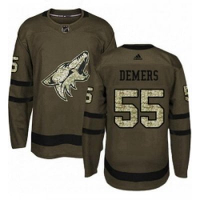 Youth Adidas Arizona Coyotes 55 Jason Demers Authentic Green Salute to Service NHL Jersey