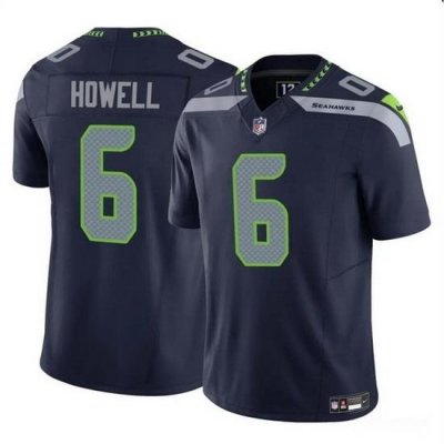 Men Seattle Seahawks 6 Sam Howell Navy 2023 F U S E  Vapor Limited Stitched Football Jersey