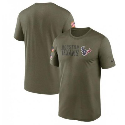 Men Houston Texans Olive 2022 Salute To Service Legend Team T Shirt