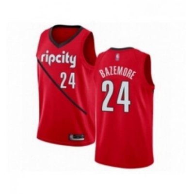 Youth Portland Trail Blazers 24 Kent Bazemore Red Swingman Jersey Earned Edition