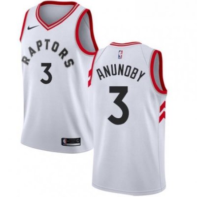 Womens Nike Toronto Raptors 3 OG Anunoby Swingman White NBA Jersey Association Edition