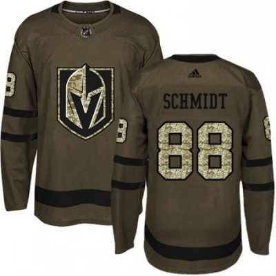 Youth Adidas Vegas Golden Knights 88 Nate Schmidt Authentic Green Salute to Service NHL Jersey