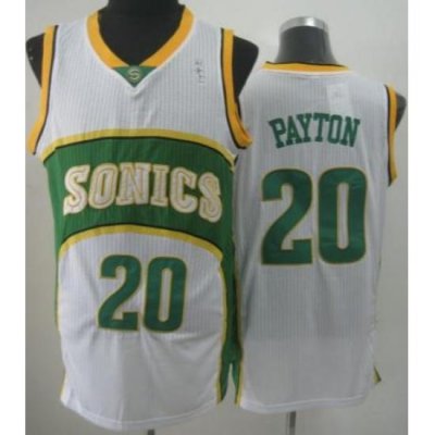 Seattle SuperSonics 20 Gary Payton White Throwback Revolution 30 NBA Basketball Jerseys