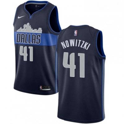 Youth Nike Dallas Mavericks 41 Dirk Nowitzki Swingman Navy Blue NBA Jersey Statement Edition