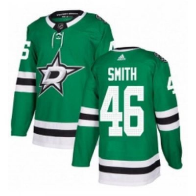 Youth Adidas Dallas Stars 46 Gemel Smith Authentic Green Home NHL Jersey