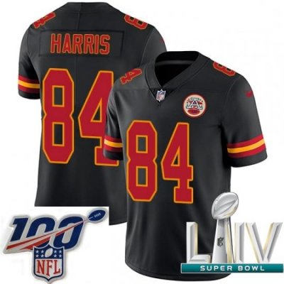 2020 Super Bowl LIV Youth Nike Kansas City Chiefs #84 Demetrius Harris Limited Black Rush Vapor Untouchable NFL Jersey