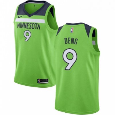 Womens Nike Minnesota Timberwolves 9 Luol Deng Swingman Green NBA Jersey Statement Edition