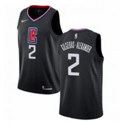 Womens Nike Los Angeles Clippers 2 Shai Gilgeous Alexander Swingman Black NBA Jersey Statement Edition