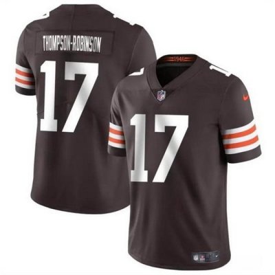 Men Cleveland Browns 17 Dorian Thompson Robinson Brown Vapor Untouchable Limited Stitched Jersey