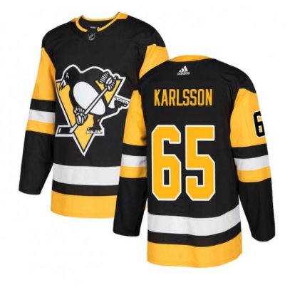 Men Pittsburgh Penguins 65 Erik Karlsson Black Stitched Jersey