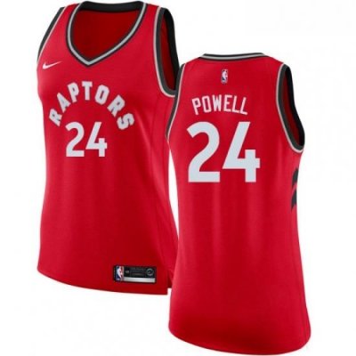 Womens Nike Toronto Raptors 24 Norman Powell Authentic Red Road NBA Jersey Icon Edition