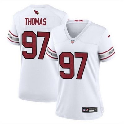 Women Arizona Cardinals 97 Cameron Thomas White 2023 Stitched Jersey  Run Small