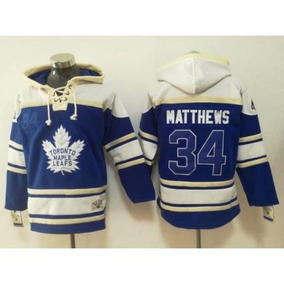 Men Toronto Maple Leafs 34 Auston Matthews Stitched Hoody II