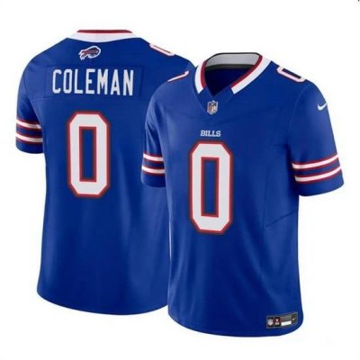 Men Buffalo Bills 0 Keon Coleman Blue 2024 Draft F U S E  Vapor Untouchable Limited Stitched Football Jersey