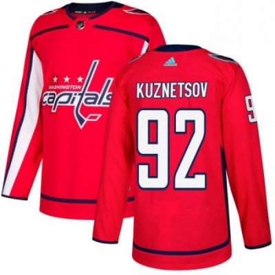 Youth Adidas Washington Capitals 92 Evgeny Kuznetsov Premier Red Home NHL Jersey