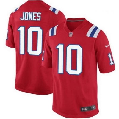 Youth New England Patriots 10 Mac Jones Red 2021 Draft Jersey