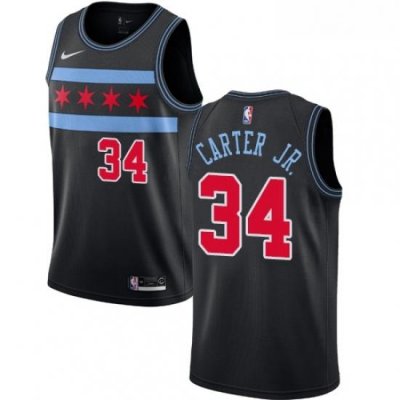 Youth Nike Chicago Bulls 34 Wendell Carter Jr Swingman Black NBA Jersey City Edition