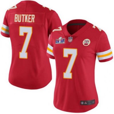 Nike Chiefs 7 Harrison Butker Red Team Color Women Bound Stitched NFL Vapor Untouchable Limited 2024 Super Bowl LVIII Jersey