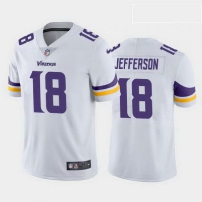 Youth Minnesota Vikings Justin Jefferson #18 White Vapor Limited Stitched NFL Jersey