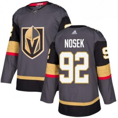 Youth Adidas Vegas Golden Knights 92 Tomas Nosek Authentic Gray Home NHL Jersey