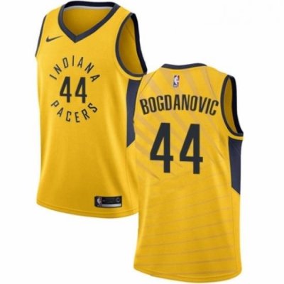 Youth Nike Indiana Pacers 44 Bojan Bogdanovic Swingman Gold NBA Jersey Statement Edition