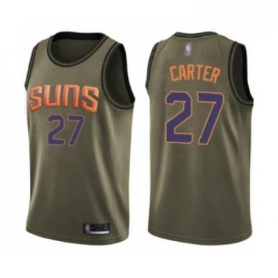 Youth Phoenix Suns 27 Jevon Carter Swingman Green Salute to Service Basketball Jersey