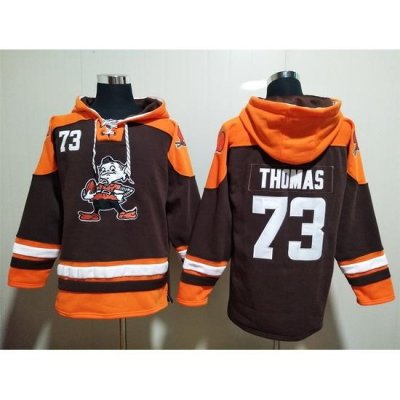 Cleveland Browns Sitched Pullover Hoodie #73 Joe Thomas