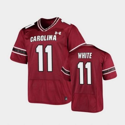 Men South Carolina Gamecocks Zaquandre White Replica Garnet Football Jersey