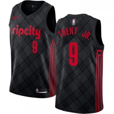 Womens Nike Portland Trail Blazers 9 Gary Trent Jr Swingman Black NBA Jersey City Edition