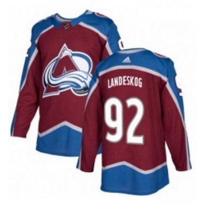 Youth Adidas Colorado Avalanche 92 Gabriel Landeskog Premier Burgundy Red Home NHL Jersey