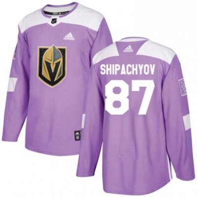 Youth Adidas Vegas Golden Knights 87 Vadim Shipachyov Authentic Purple Fights Cancer Practice NHL Jersey