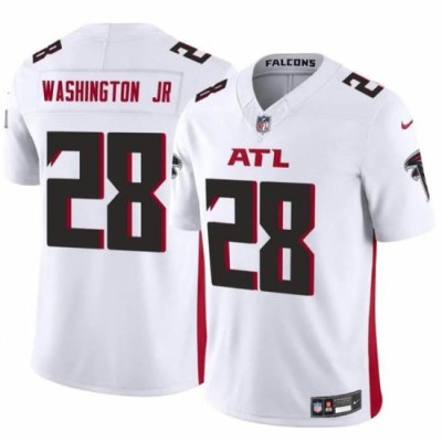 Men Atlanta Falcons 28 Carlos Washington Jr White 2024 F U S E Vapor Untouchable Limited Stitched Football Jersey