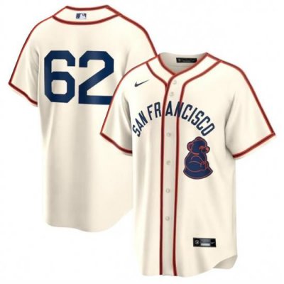 Men San Francisco Giants 62 Logan Webb Cream 2024 Rickwood Classic Stitched Baseball Jersey