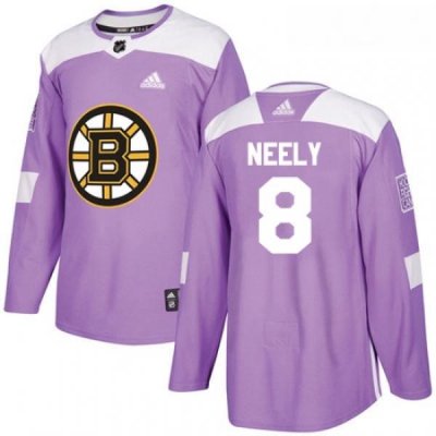 Youth Adidas Boston Bruins 8 Cam Neely Authentic Purple Fights Cancer Practice NHL Jersey