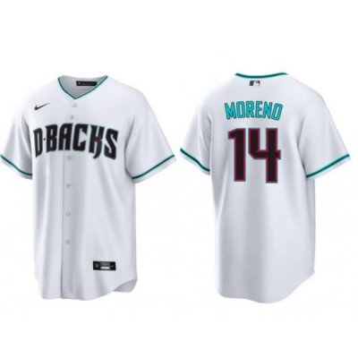 Men Arizona Diamondbacks #14 Gabriel Moreno White ALT Stitched Jersey