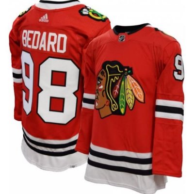 Men Chicago Blackhawks Connor Bedard #98 Red Stitched NHL jersey