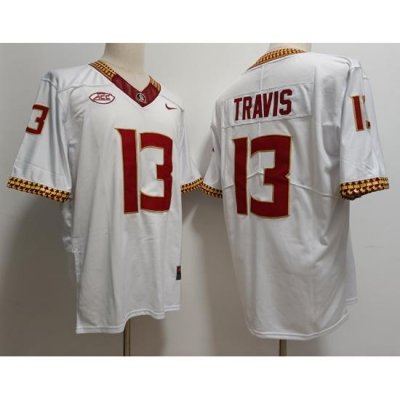 Florida State Seminoles Jordan Travis #13 White Stitched Football Jersey