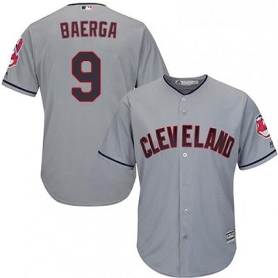 Youth Majestic Cleveland Indians 9 Carlos Baerga Authentic Grey Road Cool Base MLB Jersey