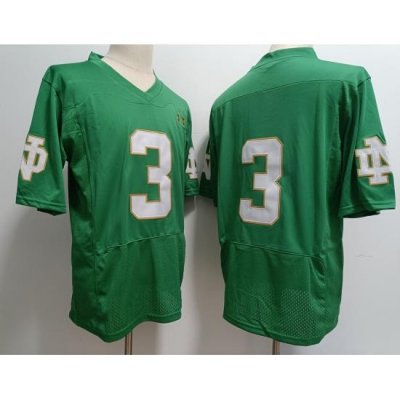 Men Notre Dame Fighting Irish Joe Montana #3 Green 2023 No Name Stitched Jersey