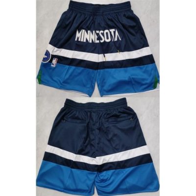 Men Minnesota Timberwolves Navy Shorts