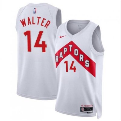 Men Toronto Raptors 14 Ja u2019Kobe Walter White 2024 Draft Association Edition Stitched Basketball Jersey