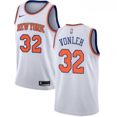 Youth Nike New York Knicks 32 Noah Vonleh Swingman White NBA Jersey Association Edition