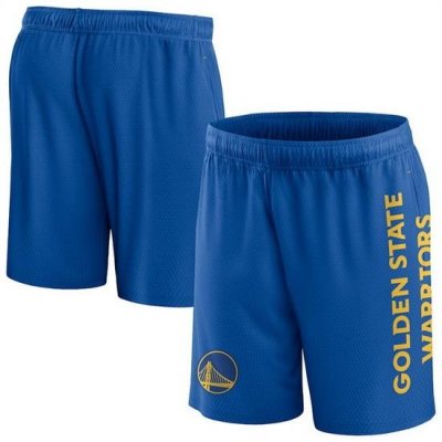 Men Golden State Warriors Royal Post Up Mesh Shorts